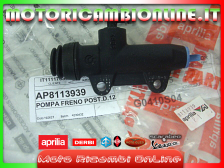 Pompa Freno Brembo Posteriore Diametro 12 Brembo cod AP8113939 Originale Per Aprilia ETV 1000 Capo Nord