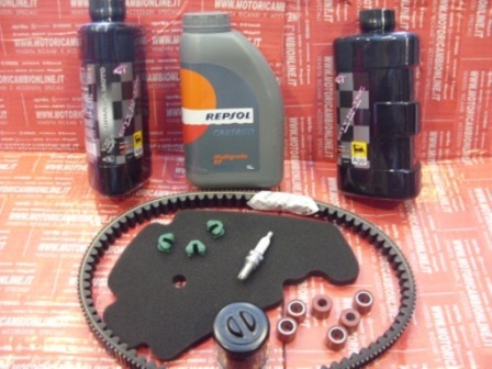 kit tagliando completo per scooter motore Piaggio 200cc karter corto entra applicazione