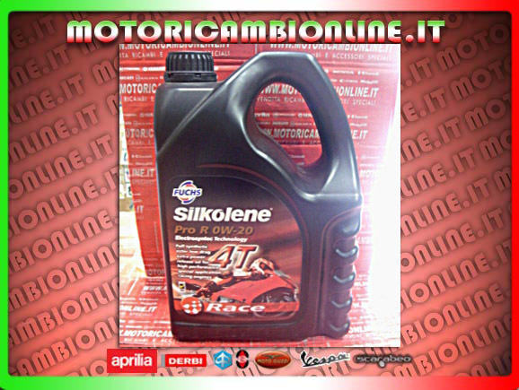 Olio Fuchs Silkolene Pro R 0W-20 racing confezione da 4 litri