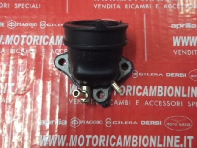 Raccordo ammissione collettore carburatore 2 tubi Aprilia Derbi Gilera Piaggio