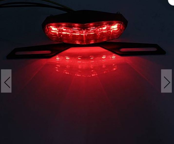 veicoli elettrici SUV #4 ATV Fuoco Stop di moto LED luce posteriore con fumo di lampeggiante integrato di immatricolazione per le moto 