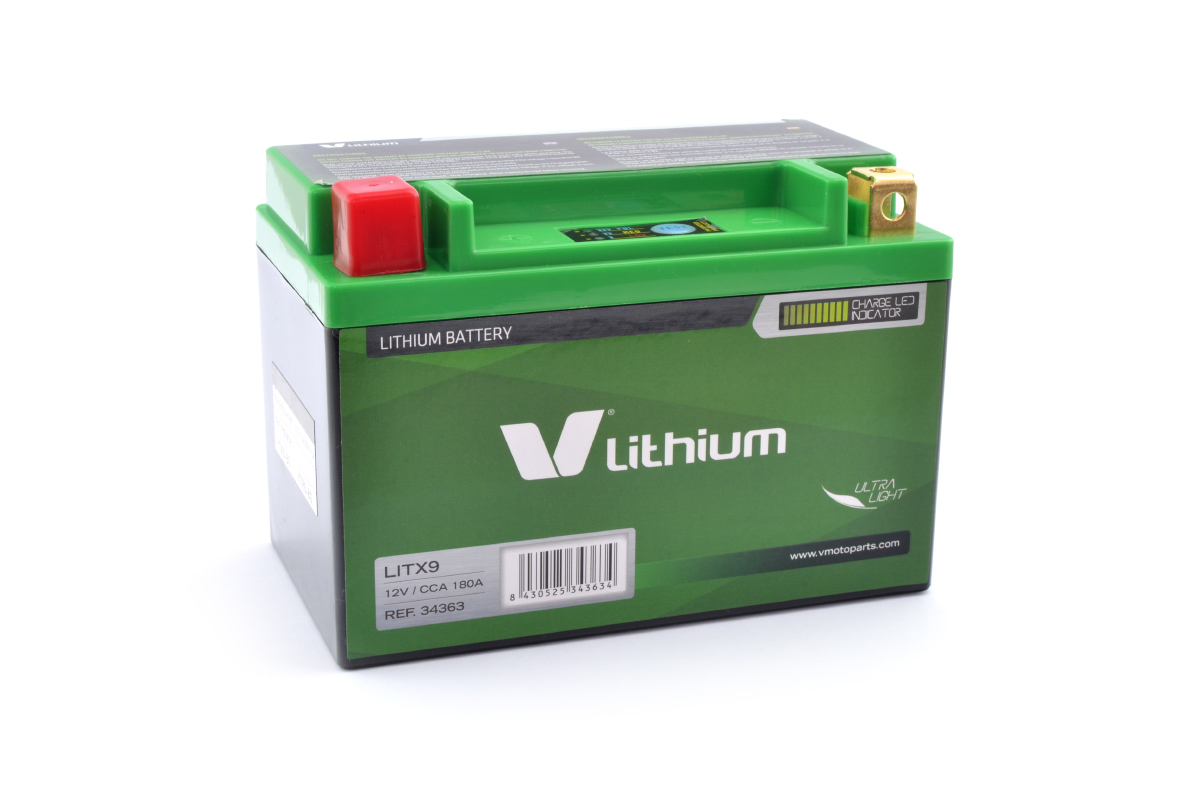 Batteria a Litio V Lithium LITX9  15 Ah  12V Con indicatore di carica Codice 34363