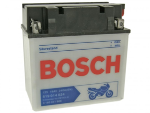 Batteria Bosch YB16CJ-B 12V 19AH 180A EN KAWASAKI QUAD COMPRENSIVO DI ACIDO