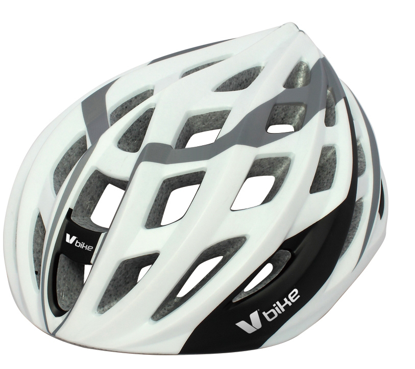 Casco PER BICI MTB o Stradale 24 ventilazioni stampato bianco Taglia M 55-58 CM