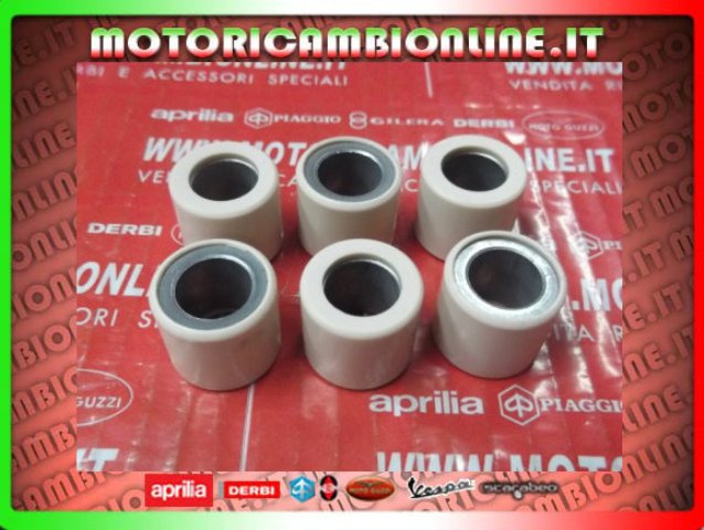 kit 6 rulli 25x22.2 motore 500cc 462 piaggio aprilia gilera per variatore origin