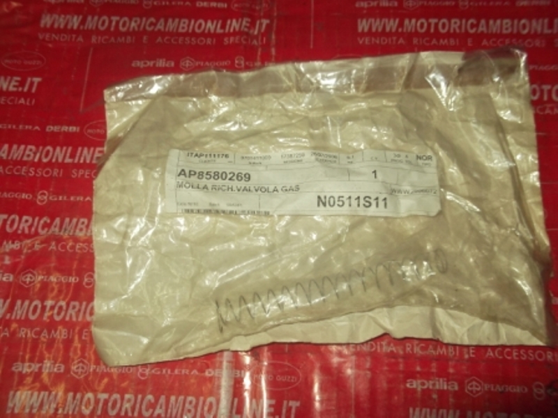 Molla Di Richiamo Valvola Gas Per Aprilia Derbi Gilera PIaggio Codice AP8580269 nuovo codice CM140902