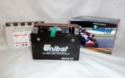 Batteria Unibat CBTX9-BS YTX9-BS 12V senza manutenzione nuovo Modello 2013 Entra per le applicazioni